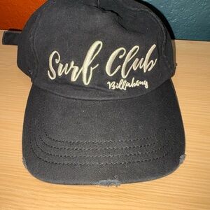 Billabong Black Surf Club Baseball Cap with Cream Embroidery